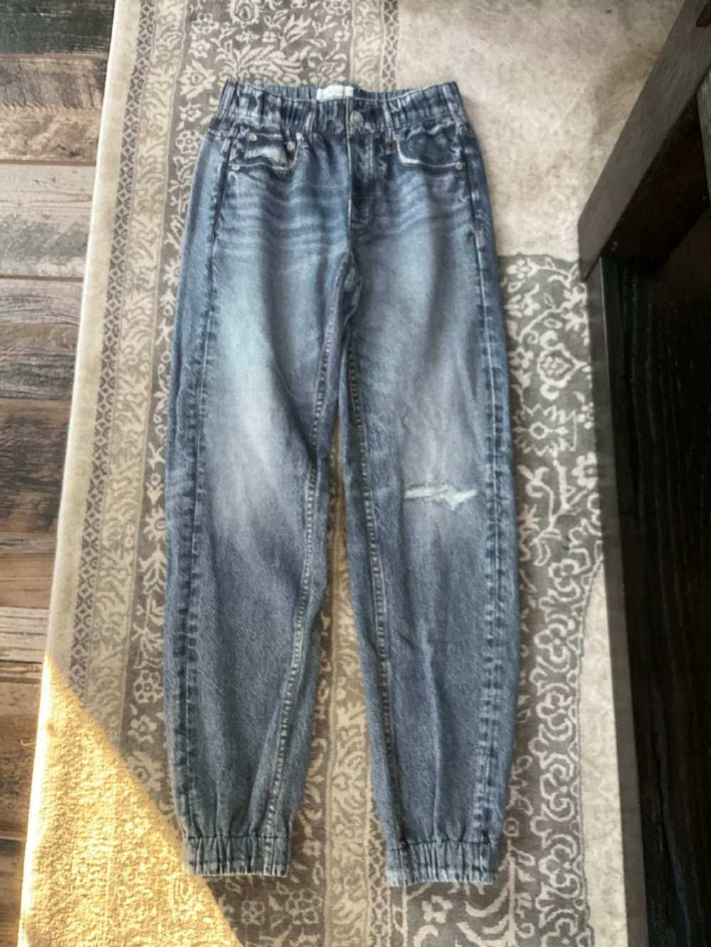 rag & bone Miramar jogger jeans light blue terry sweatpants XXS